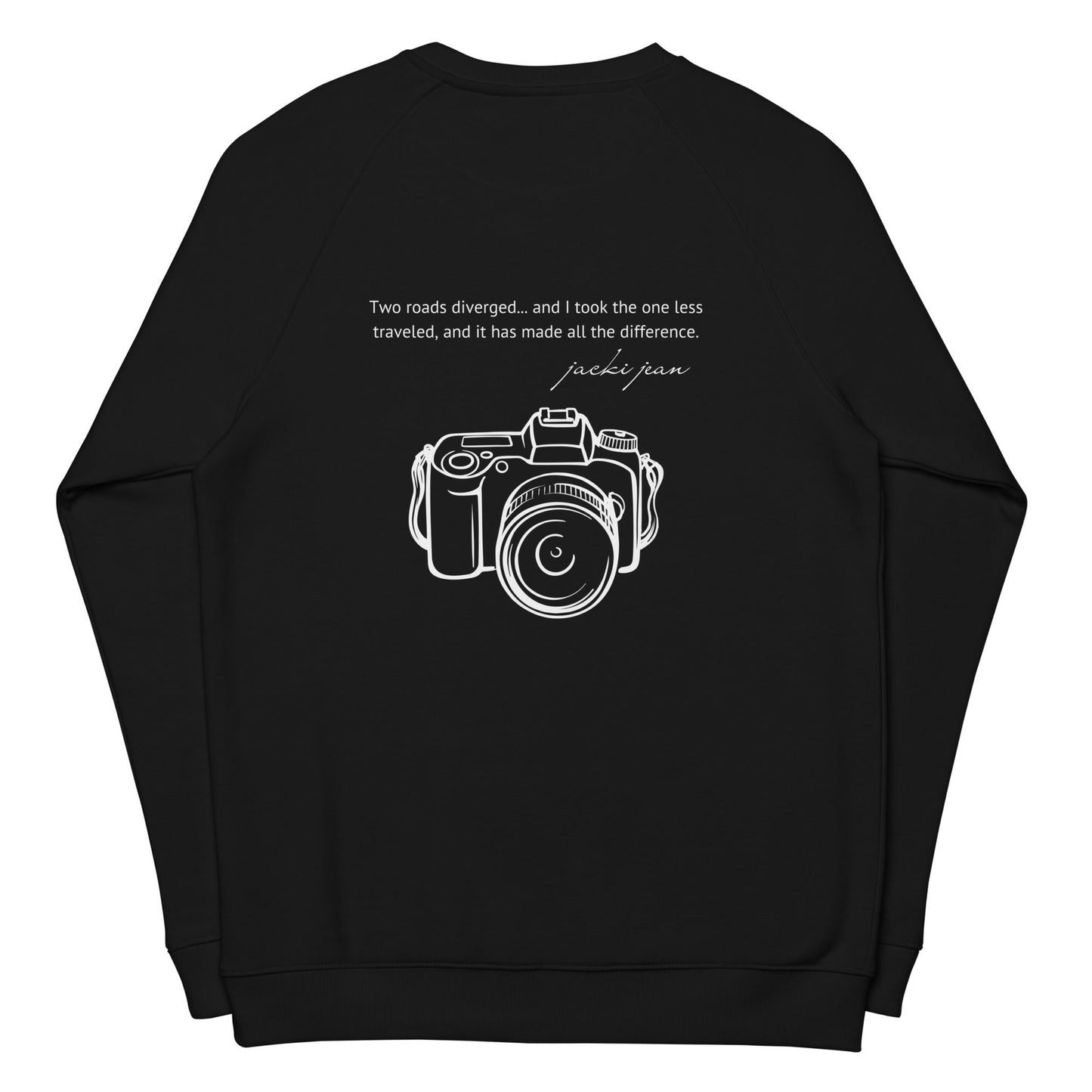 Two Roads Photography Sweatshirt, Photographer Gifts, Photography Sweatshirt organic raglan sweatshirt - ShopJeanPhotography.com